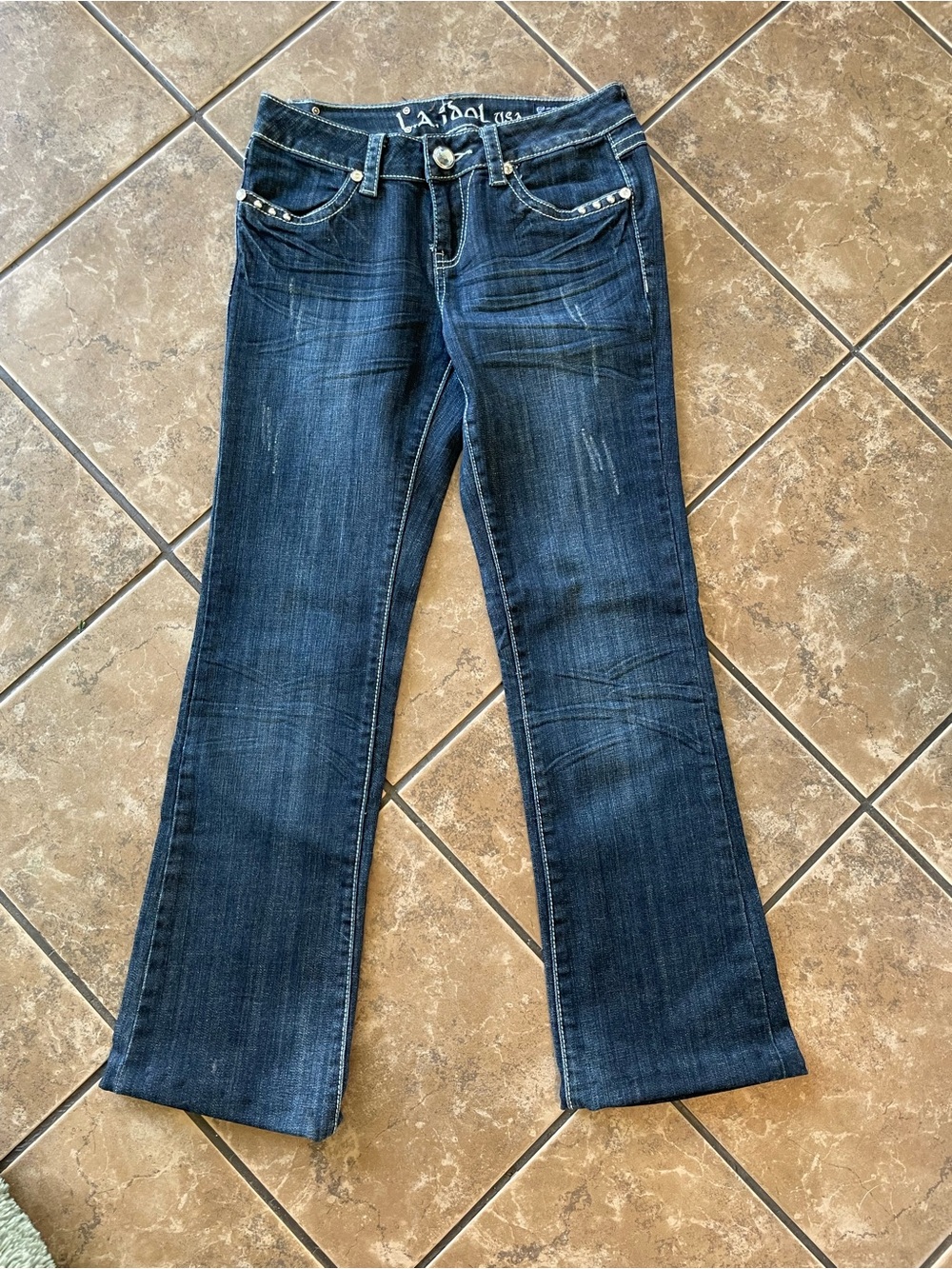 L.A. idol Dark Wash Bootcut Women’s Jeans Size 5 ( 29W. 34L )